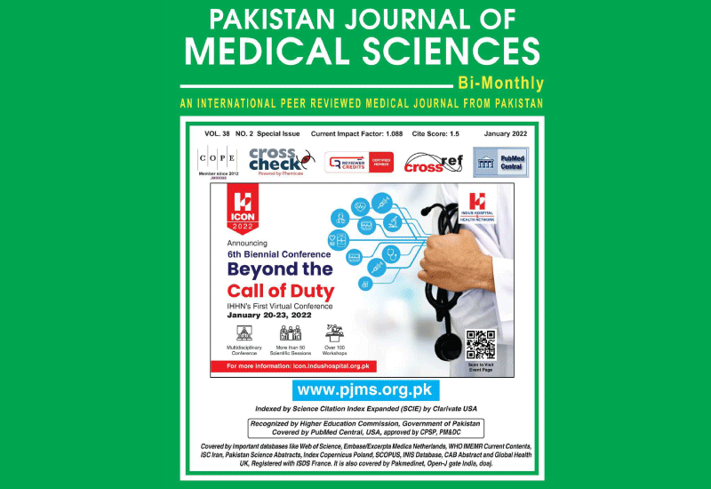 Pakistan Journal of Medical Sciences showcases ICON 2022!